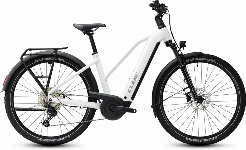 Cube Nuride Hybrid Performance 720 Wh E-Trekkingbike Trapeze 28" metallicwhite´n´grey