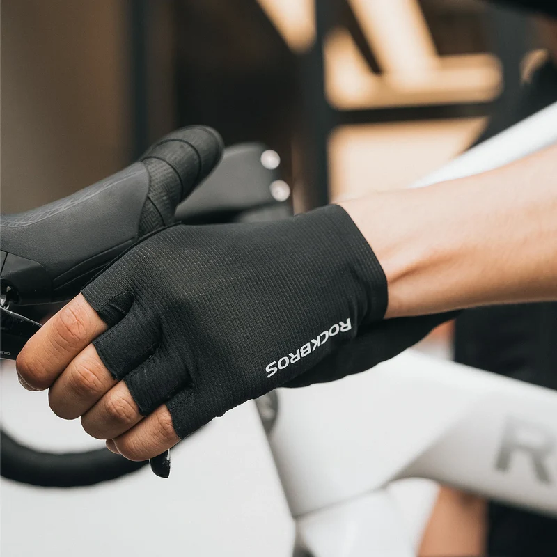 Fahrradhandschuhe Halbfinger mit stoßdämpfender SBR-Polsterung - S396