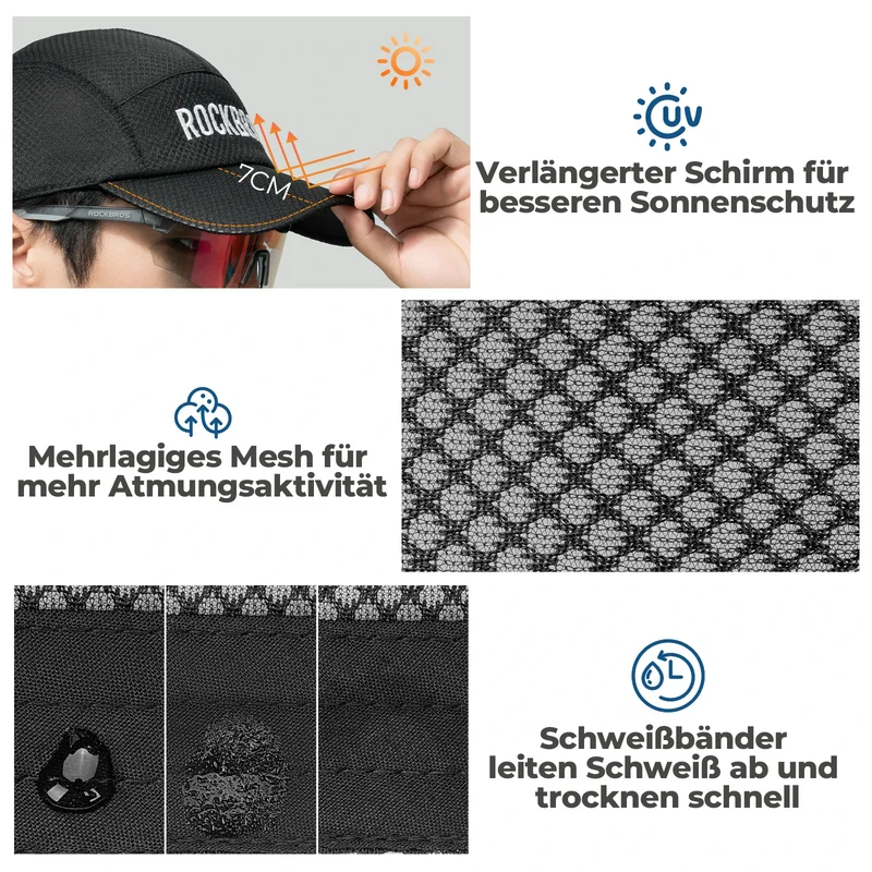 Fahrradkappe trocknend Outdoor Sport Caps UV Schutz Kappe