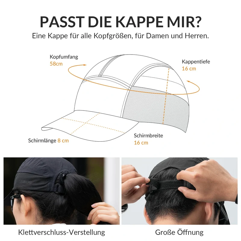 Fahrrad Sommer Kappe UPF50+