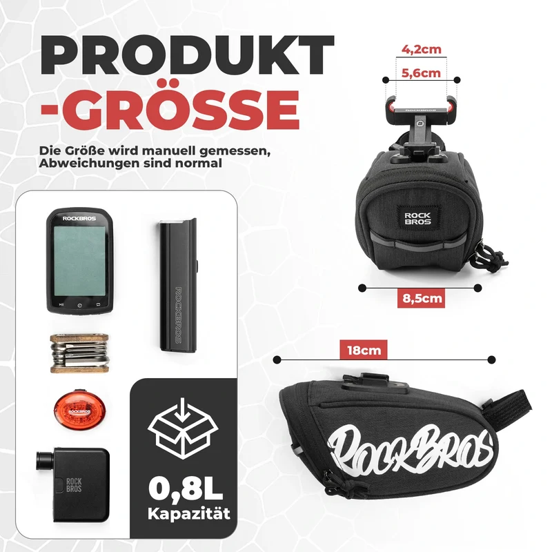 Fahrrad Satteltasche Tragbare Satteltasche 0,8L
