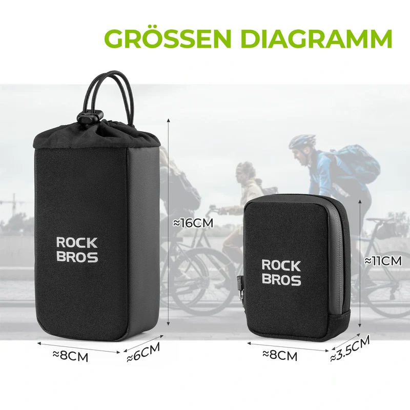 Fahrrad Satteltasche mit Flaschenhalter und 0,3L Mini Tragbare Fahrradsatteltasche
