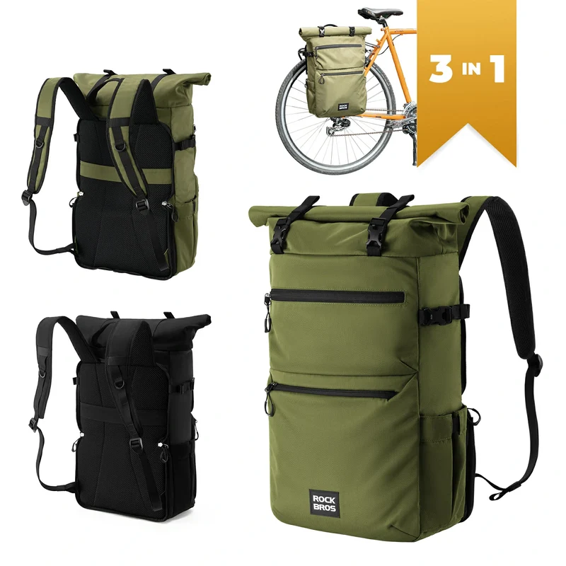 3in1 Fahrradtasche für Gepäckträger 11-16L Volumen