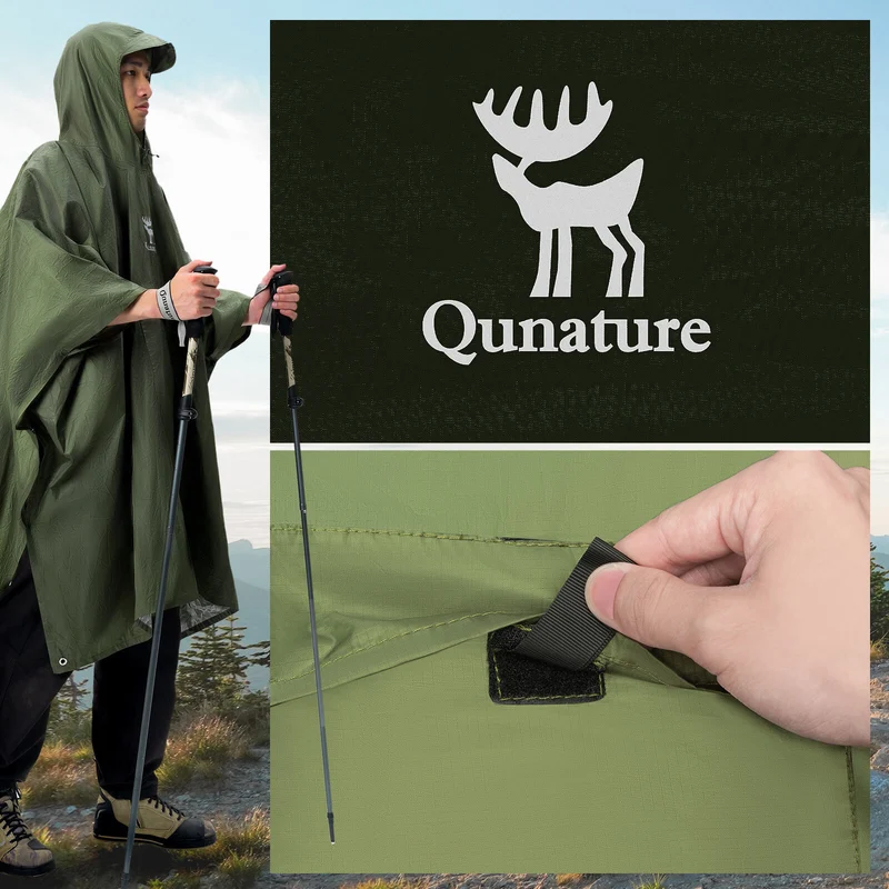 Qunature Outdoor Regenmantel mit Multifunktion