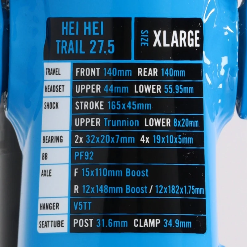Kona Hei Hei Trail DL 27.5" Blau | Fully Trail Rahmenset | RockShox Deluxe RL | Größe XL