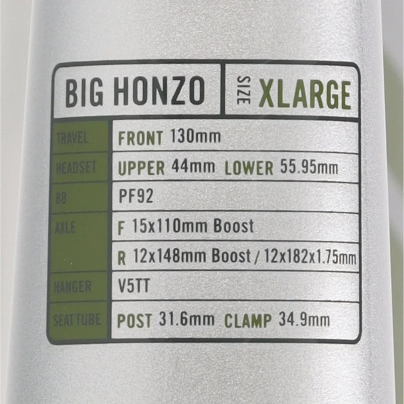 Kona Big Honzo CR Rahmen 27.5" silber | Carbon Trail Rahmen | Modell 2020 | Größe XL