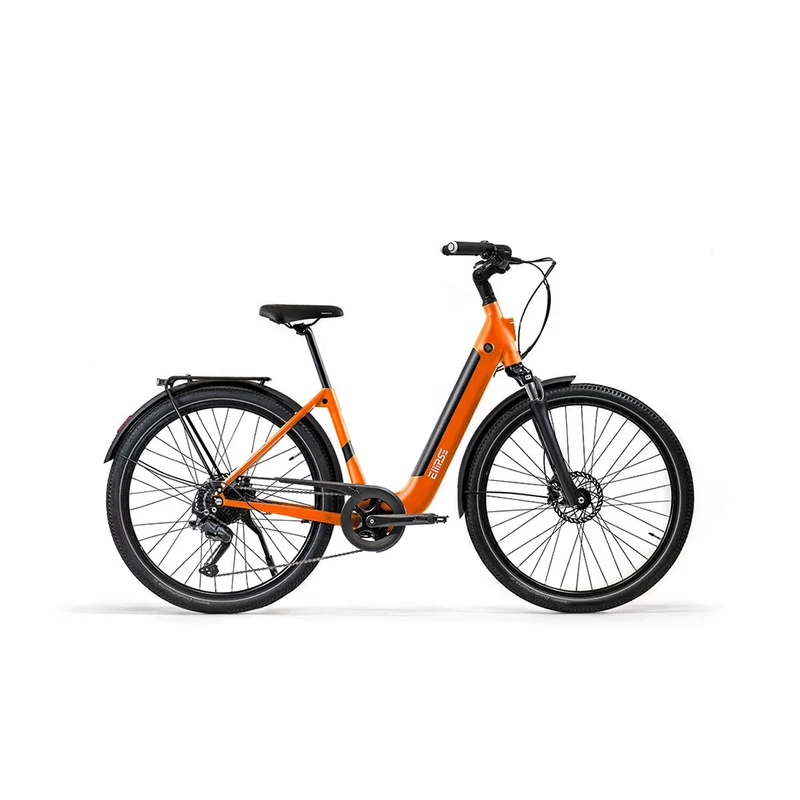 Vélo électrique avec clignotants intégrés Ellipse E2ST Chaîne Fourche Suspendue