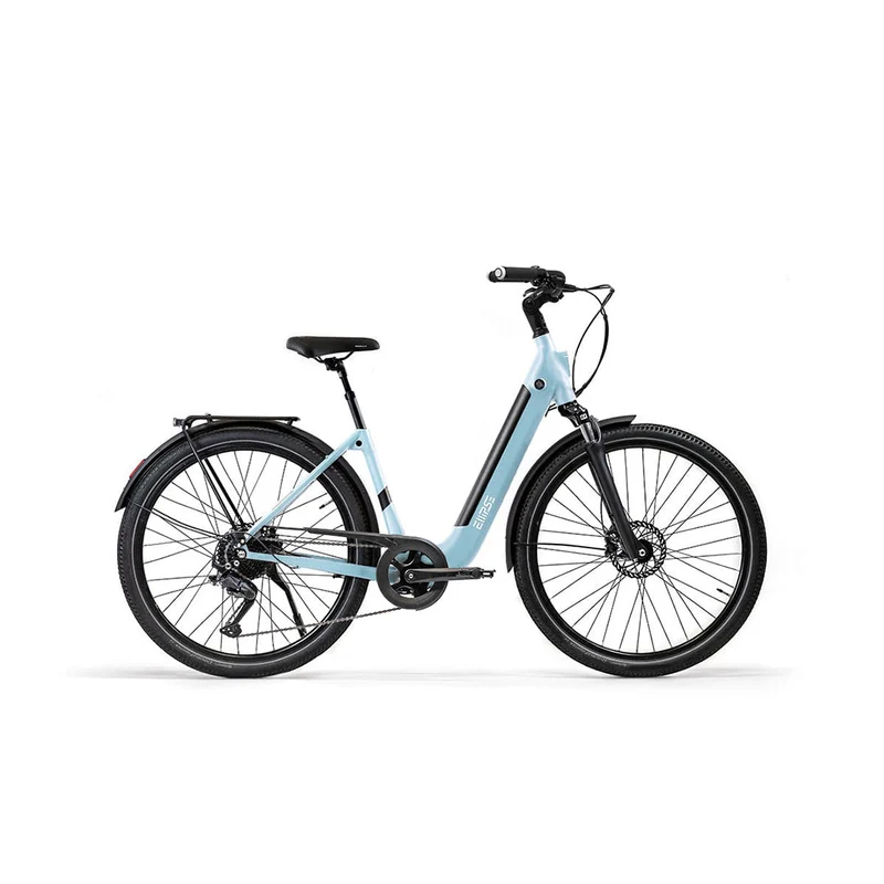 Vélo électrique avec clignotants intégrés Ellipse E2ST Chaîne Fourche Suspendue