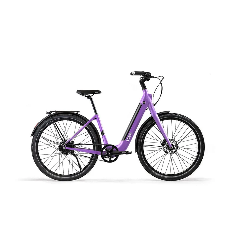 Vélo électrique avec clignotants intégrés Ellipse E2ST Courroie Fourche Rigide