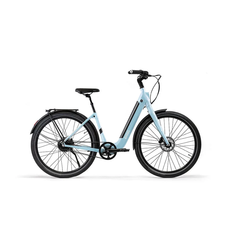 Vélo électrique avec clignotants intégrés Ellipse E2ST Courroie Fourche Rigide