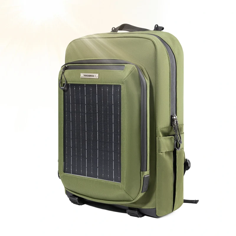 Solarrucksack Solar Rucksack 20L mit Flexiblem Abnehmbarem 10V 14W