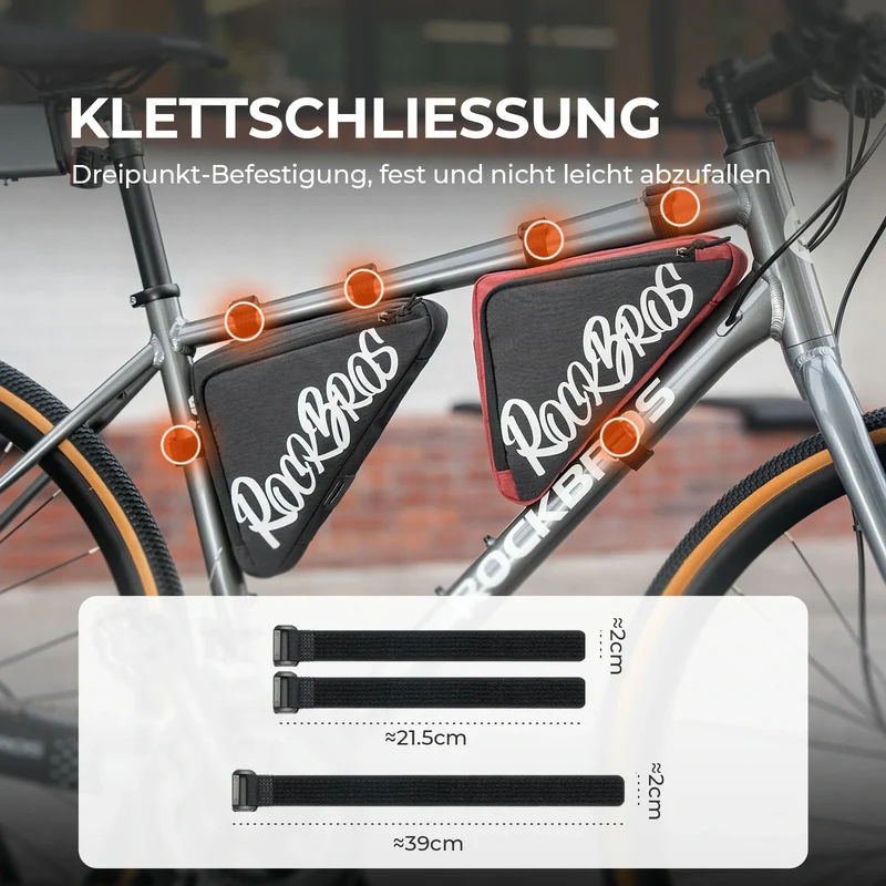 Rahmentasche Fahrrad Dreieckstasche 0.8L–1.4L