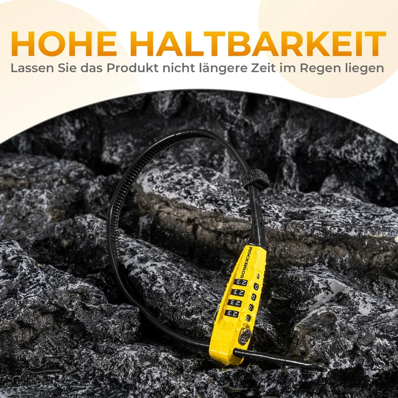 Fahrradschloss Zahlenschloss, 4-Stelliges Fahrrad Schloss mit Stahlkabel