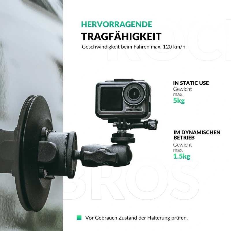 Action-Kamera Saugnapfhalterung Auto Saugnapfhalter mit Pumpe und Magic Arm Autohalterung