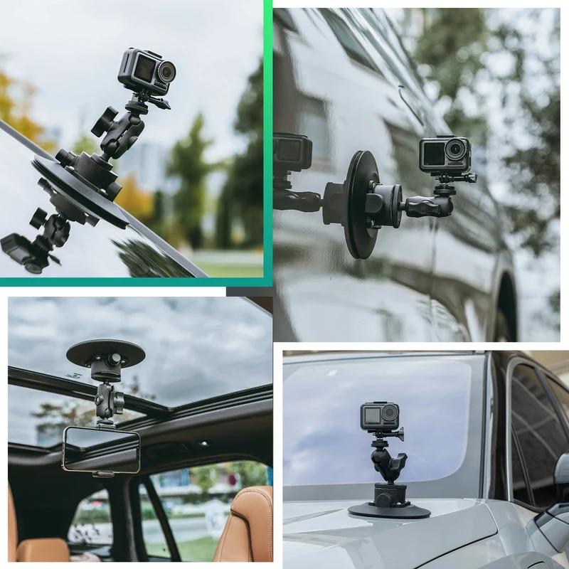 Action-Kamera Saugnapfhalterung Auto Saugnapfhalter mit Pumpe und Magic Arm Autohalterung