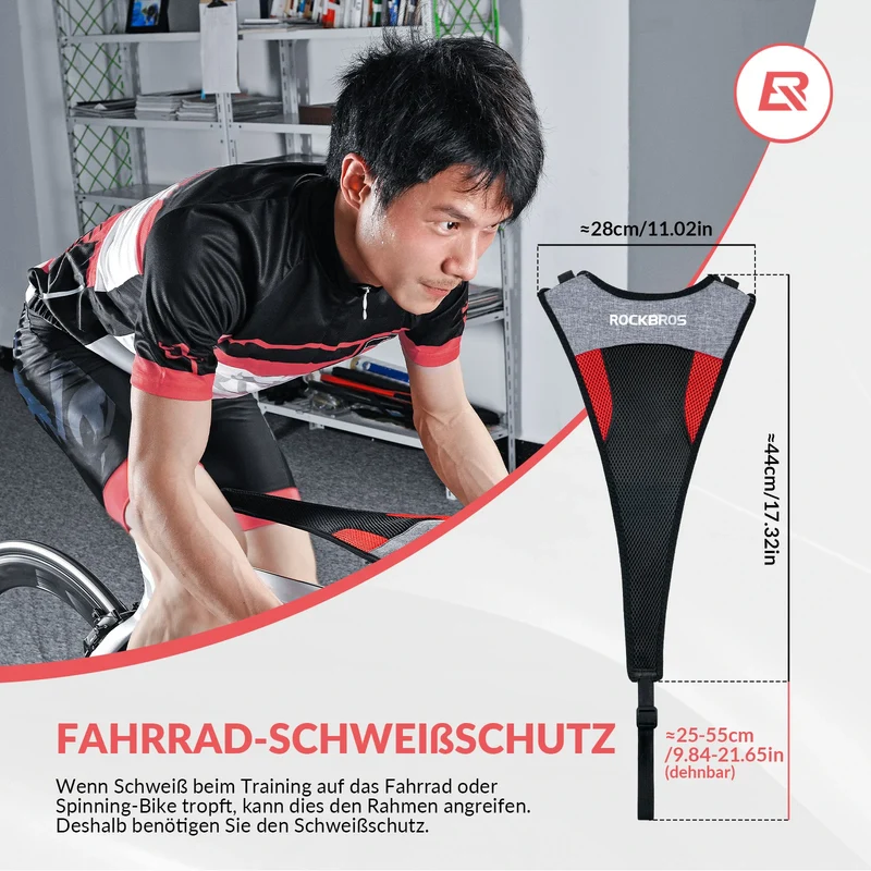 Schweißfänger für Rollentrainer Fahrrad Rollentrainerzubehör Anti-Schweiß Saugfähig Atmungsaktiv Schnell Trocknend