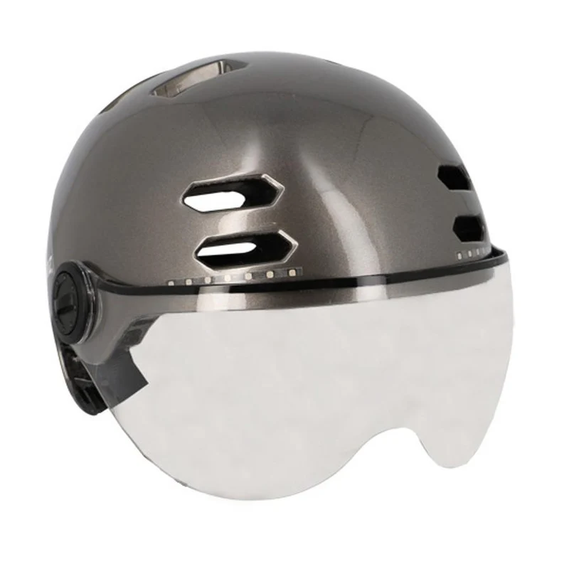Casque de vélo avec visière et clignotants intégrés Optimiz