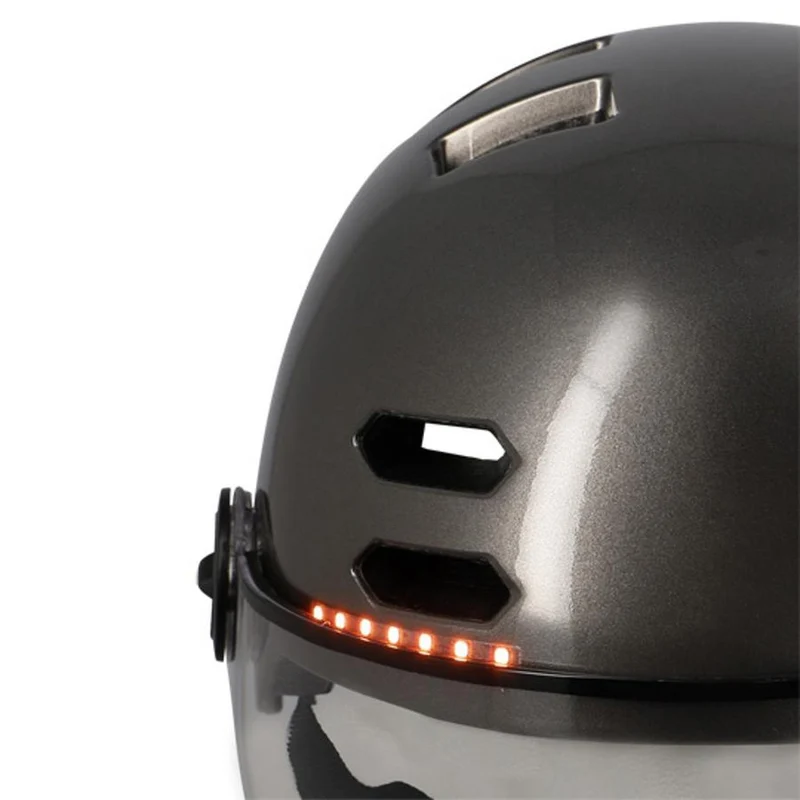 Casque de vélo avec visière et clignotants intégrés Optimiz