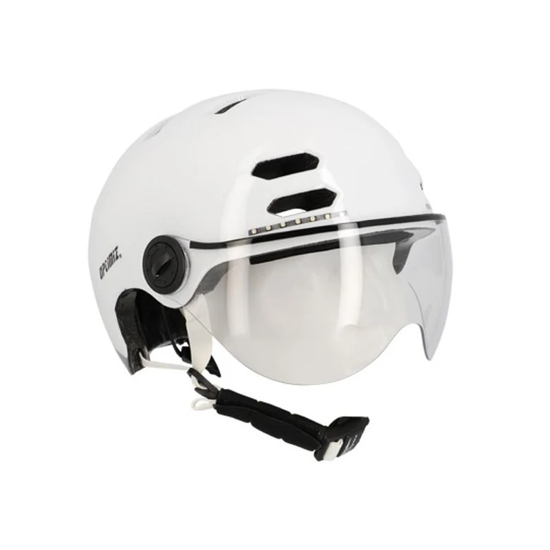 Casque de vélo avec visière et clignotants intégrés Optimiz