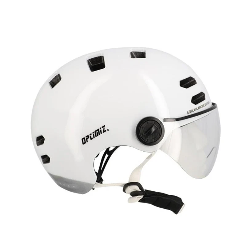 Casque de vélo avec visière et clignotants intégrés Optimiz