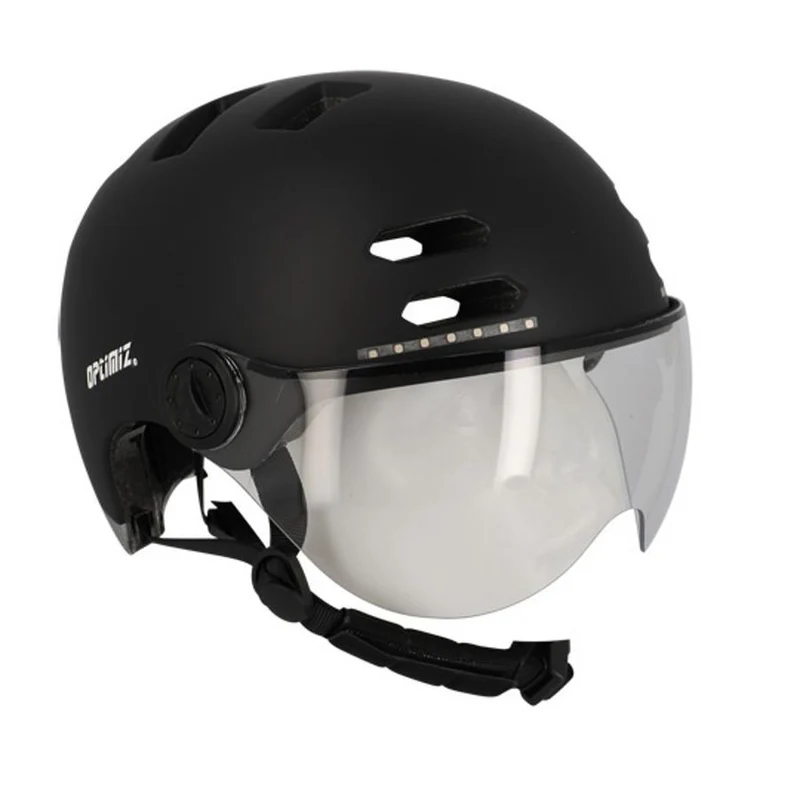 Casque de vélo avec visière et clignotants intégrés Optimiz