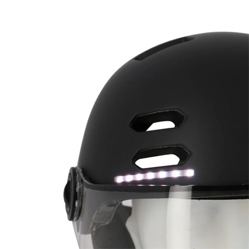 Casque de vélo avec visière et clignotants intégrés Optimiz
