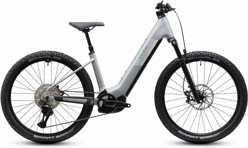 Cube Reaction Hybrid SLX 800 Wh E-Bike Hardtail Easy Entry 27,5" platinum´n´reflex