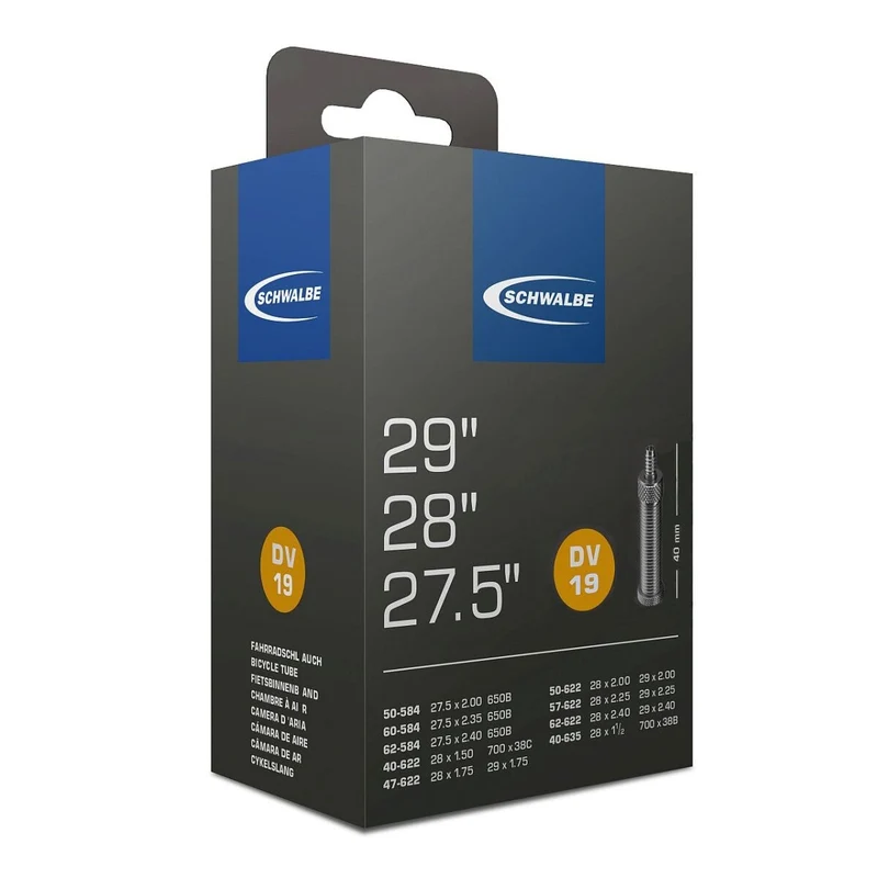 Schwalbe Schlauch DV 19 27.5/28/29 schwarz