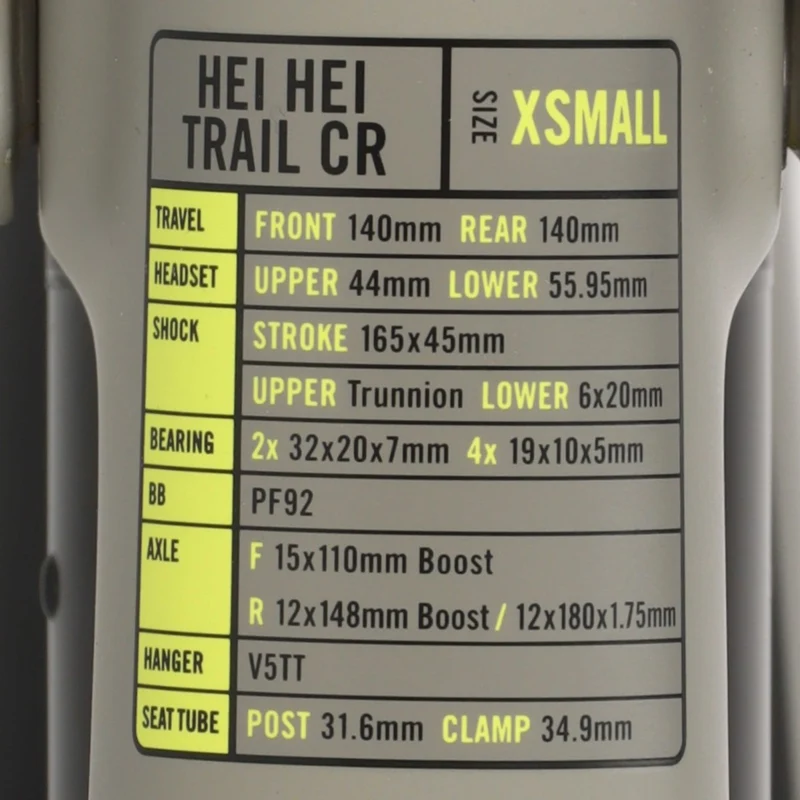 Kona Hei Hei Trail CR Rahmen 27.5" Carbon | inkl. RockShox Dämpfer | Modell 2019 | Größe XS