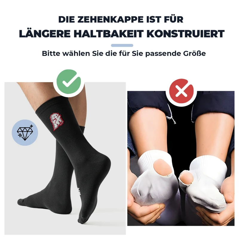 Rennrad Socken, Atmungsaktive Fahrrad Socken mit Verstärkter Ferse & Rutschfestem Schaft 2 Paar