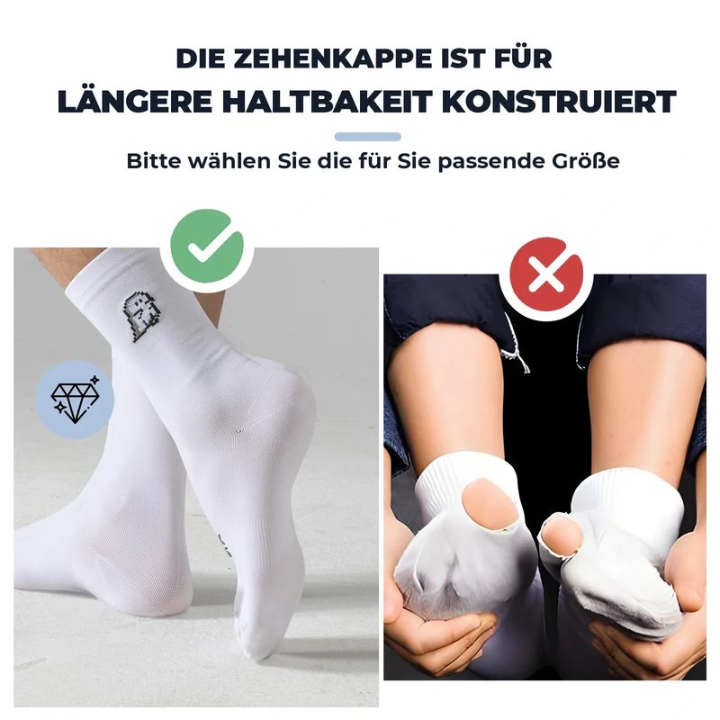 Rennrad Socken, Atmungsaktive Fahrrad Socken mit Verstärkter Ferse & Rutschfestem Schaft 2 Paar