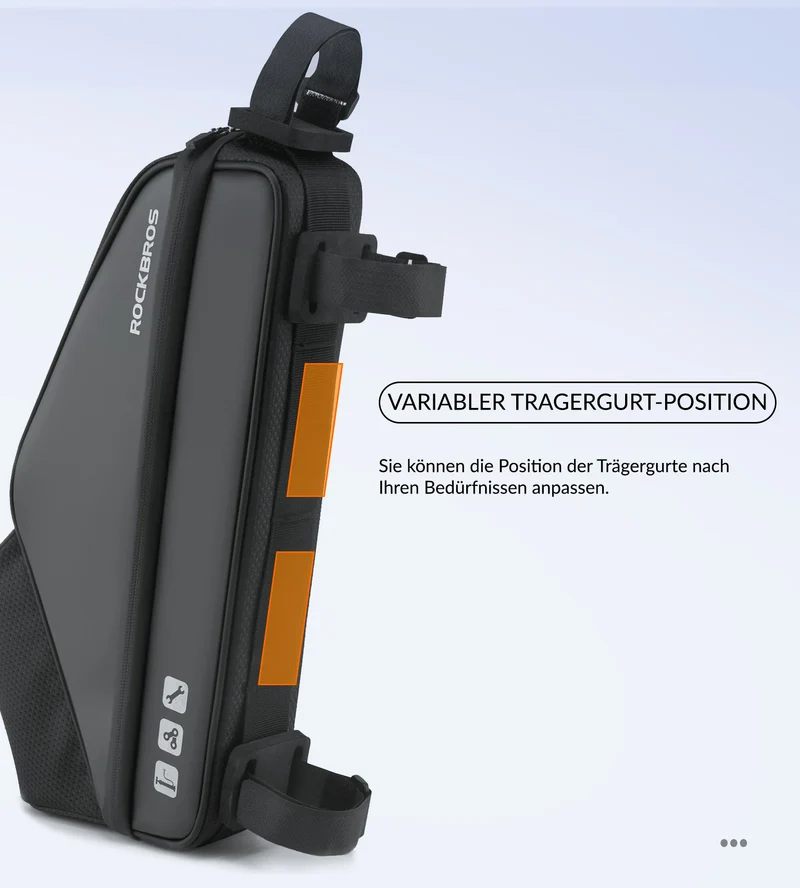Fahrradtasche Wasserdicht Rahmentasche Dreieckstasche mit Wasserflaschentasche ca. 3L