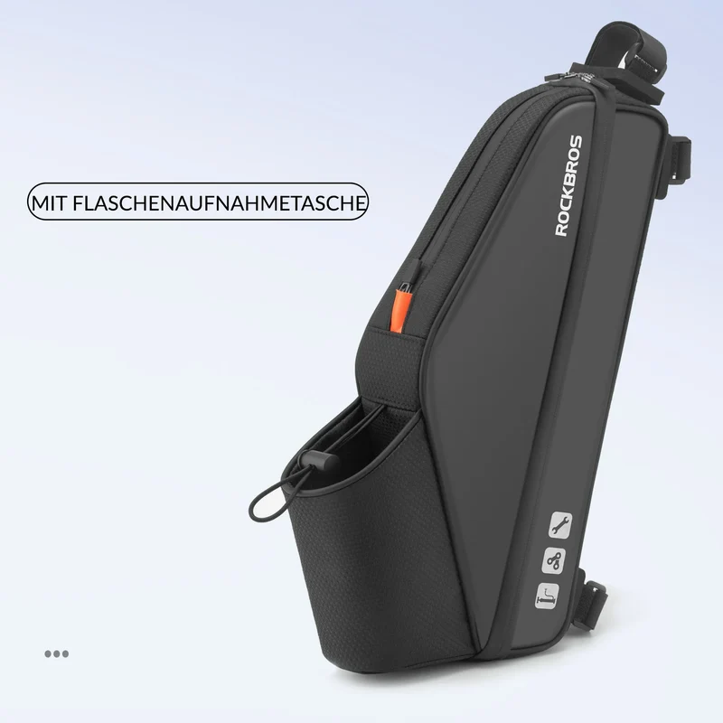 Fahrradtasche Wasserdicht Rahmentasche Dreieckstasche mit Wasserflaschentasche ca. 3L