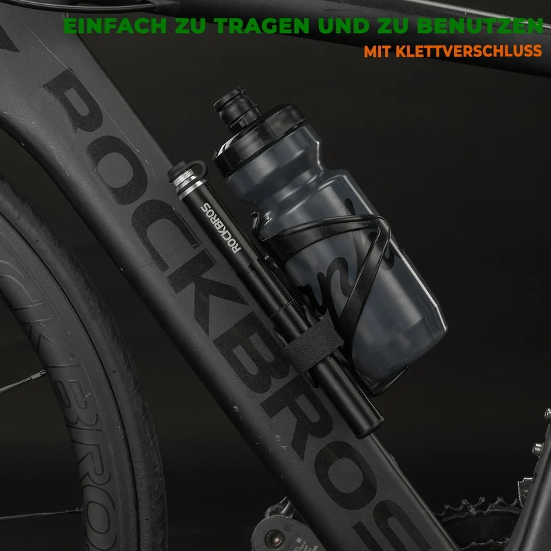 Fahrradpumpe Minipumpe Tragbar Hochdruck 160 PSI Luftpumpe mit Manometer und Alle Ventile