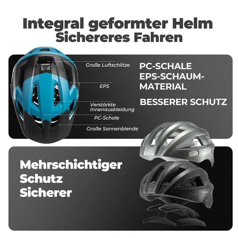 Fahrradhelm Einheitsgröße 56-62 cm