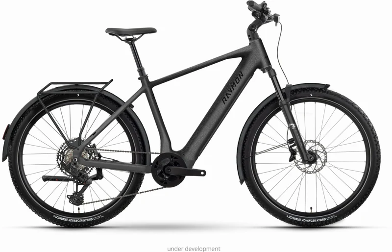 Raymon Varno Elite 800 Wh E-Bike Diamant 27,5" moonblack stealth