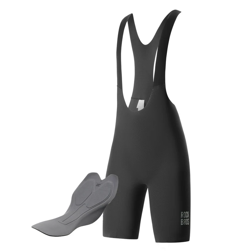 Radhose Herren Kurz Gepolstert mit TräGer, Fahrradhose Kurz Mit Reflektoren Sommer