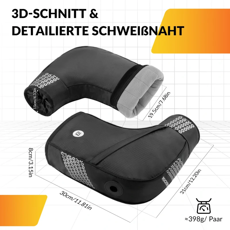 Lenkerstulpen Handschuhe Lenker Fahrrad Winter Thermo Warme Verdickte Wasserabweisende