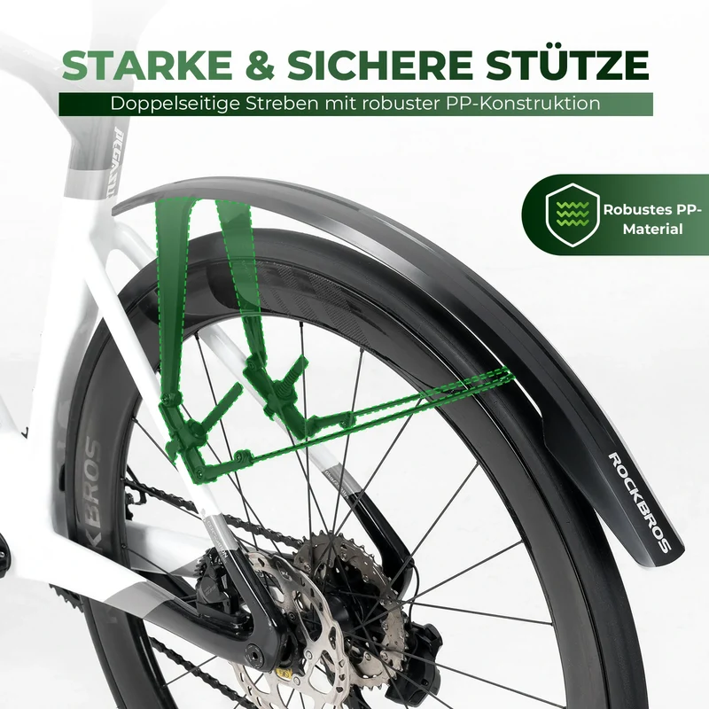 Universal Fahrrad Schutzblech Set - Schnellmontage mit Kabelbindern Verstellbar & Wasserdicht