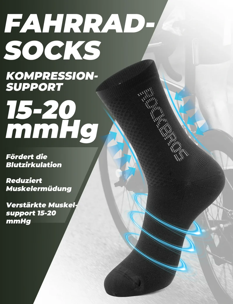 Fahrradsocken Reflektierendes Logo Zweipaarpackung