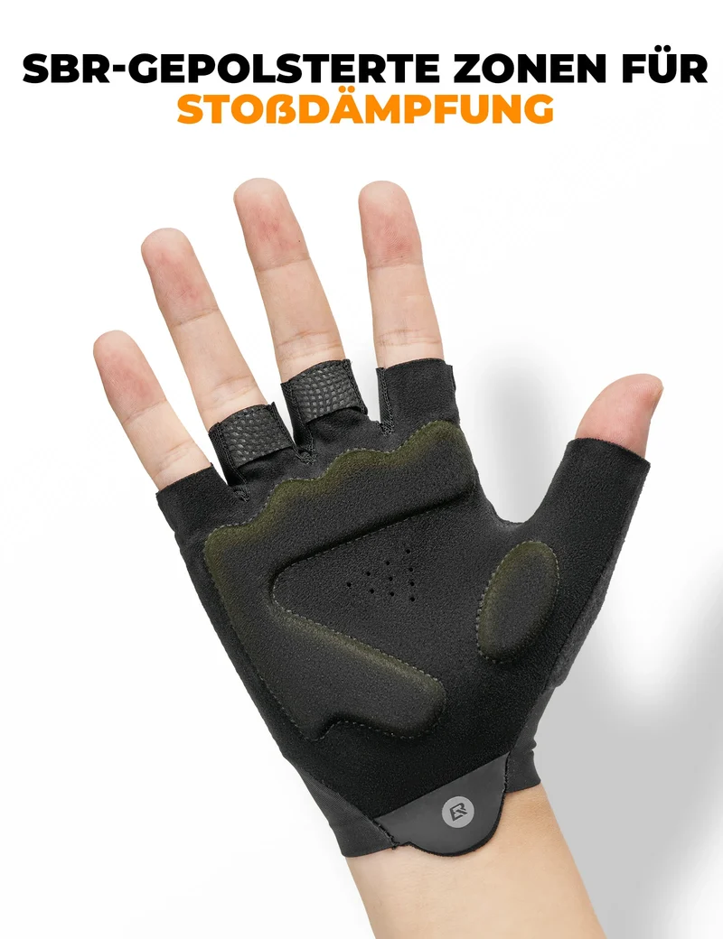 Fahrradhandschuhe Sommer Fingerlose, rutschfest & Atmungsaktiv, Sporthandschuhe