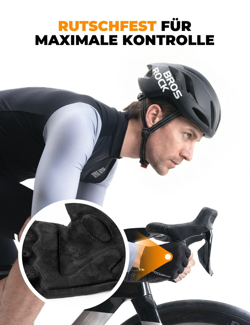Fahrradhandschuhe Sommer Fingerlose, rutschfest & Atmungsaktiv, Sporthandschuhe