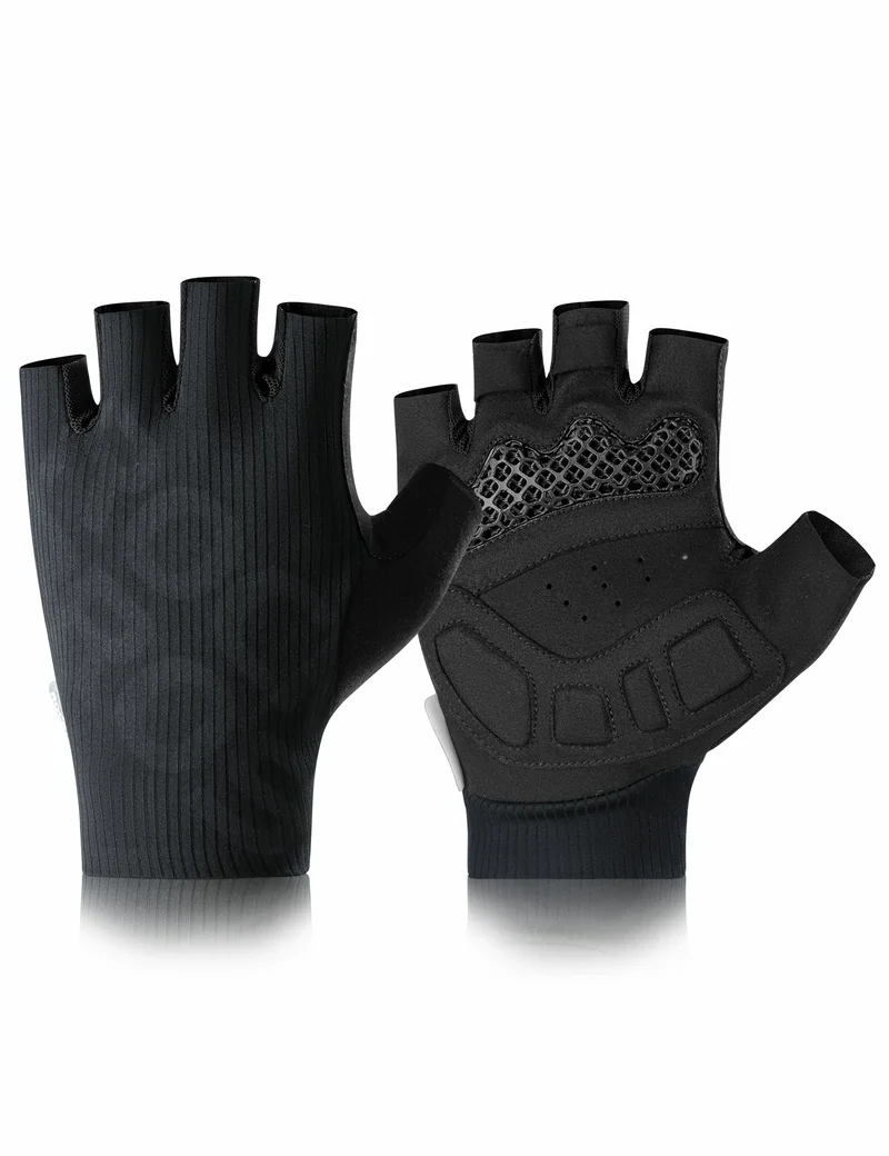 Halbfinger-Fahrradhandschuhe Sommer Elastisch & Atmungsaktiv, Anti-Rutsch- und Dämpfungspolster
