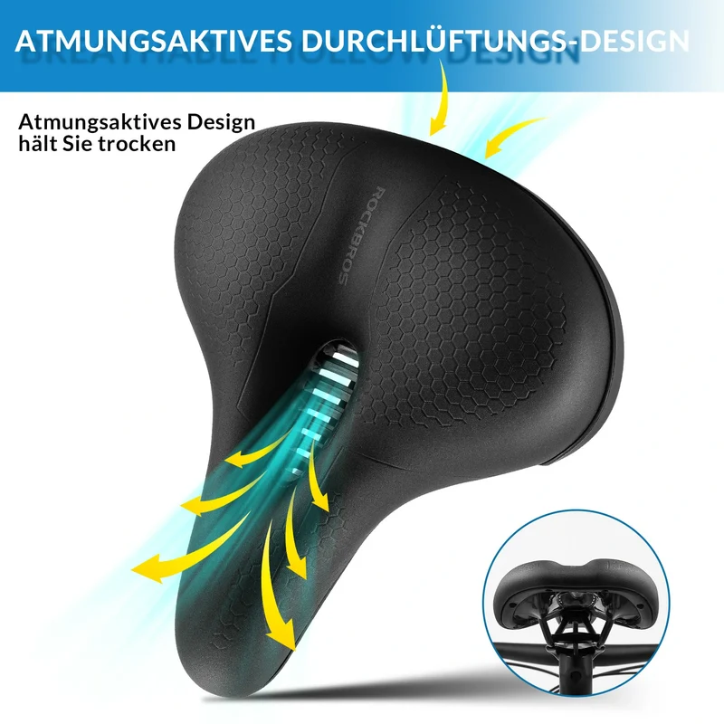 Fahrradsattel Fahrradsitz 5cm Memory Foam Atmungsaktiv Wasserdicht 3 Type