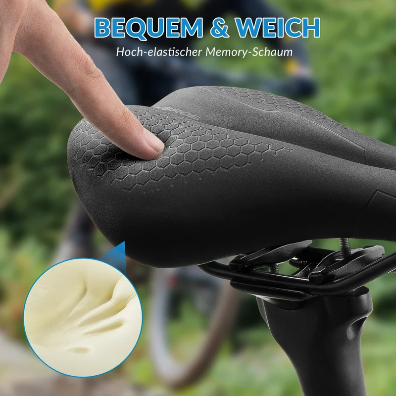 Fahrradsattel Fahrradsitz 5cm Memory Foam Atmungsaktiv Wasserdicht 3 Type