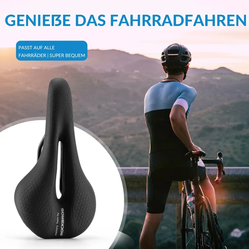 Fahrradsattel Fahrradsitz 5cm Memory Foam Atmungsaktiv Wasserdicht 3 Type