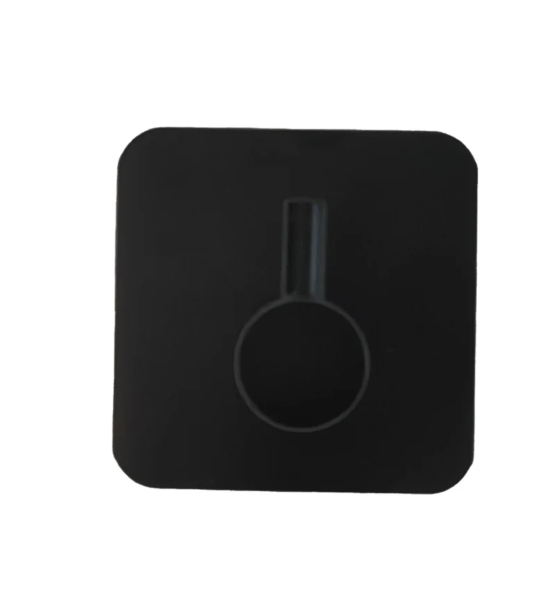 Haken Metall selbstklebend schwarz – Maße 4,5 x 4,5 x 3 cm, Farbe schwarz, 3 cm