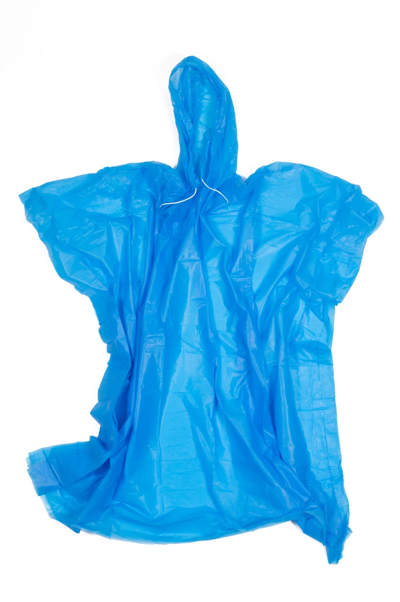 Poncho leichtgewichtig Mix – Länge 100 cm, Breite 124 cm, Gewicht 61 Gramm, Stärke 0,03 mm