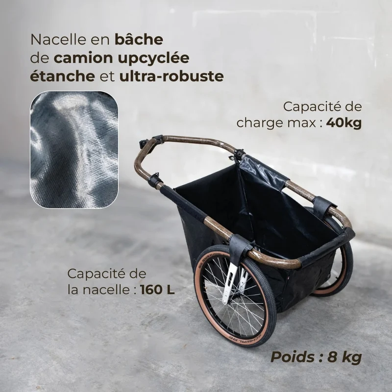 Remorque utilitaire pliable vélo Globe For You Maïna 20 +