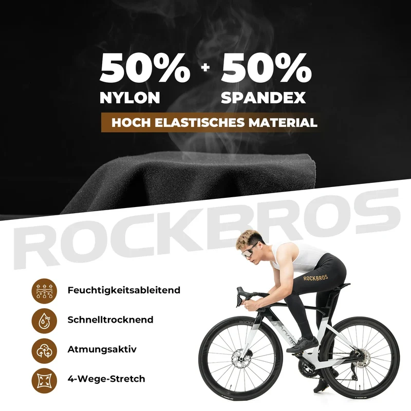 Trägerhose Fahrradhose Herren Gepolstert, Atmungsaktive Schnelltrocknend